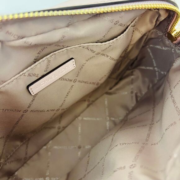 Michael Kors Purse Jet Set Ombré Signature Logo Crossbody Body Bag Powder Blush - Picture 7 of 10